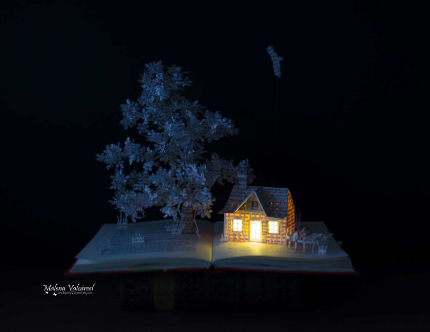 I Make Paper Miniatures And Incorporate Some Of Them To My Book Sculptures