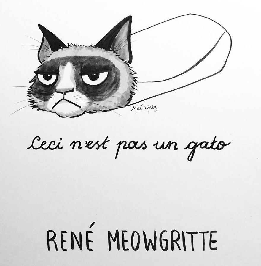 René Meowgritte's The Treachery Of Meowing
