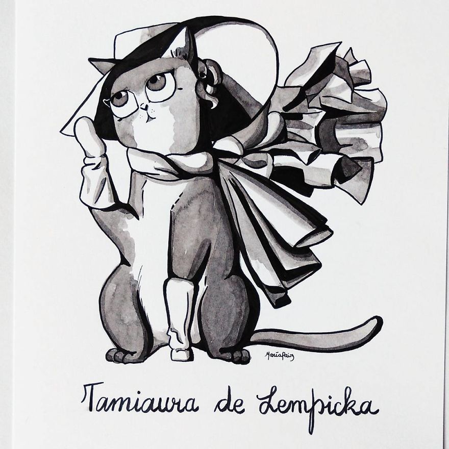 Tamiaura De Lempicka's Young Cat With Gloves