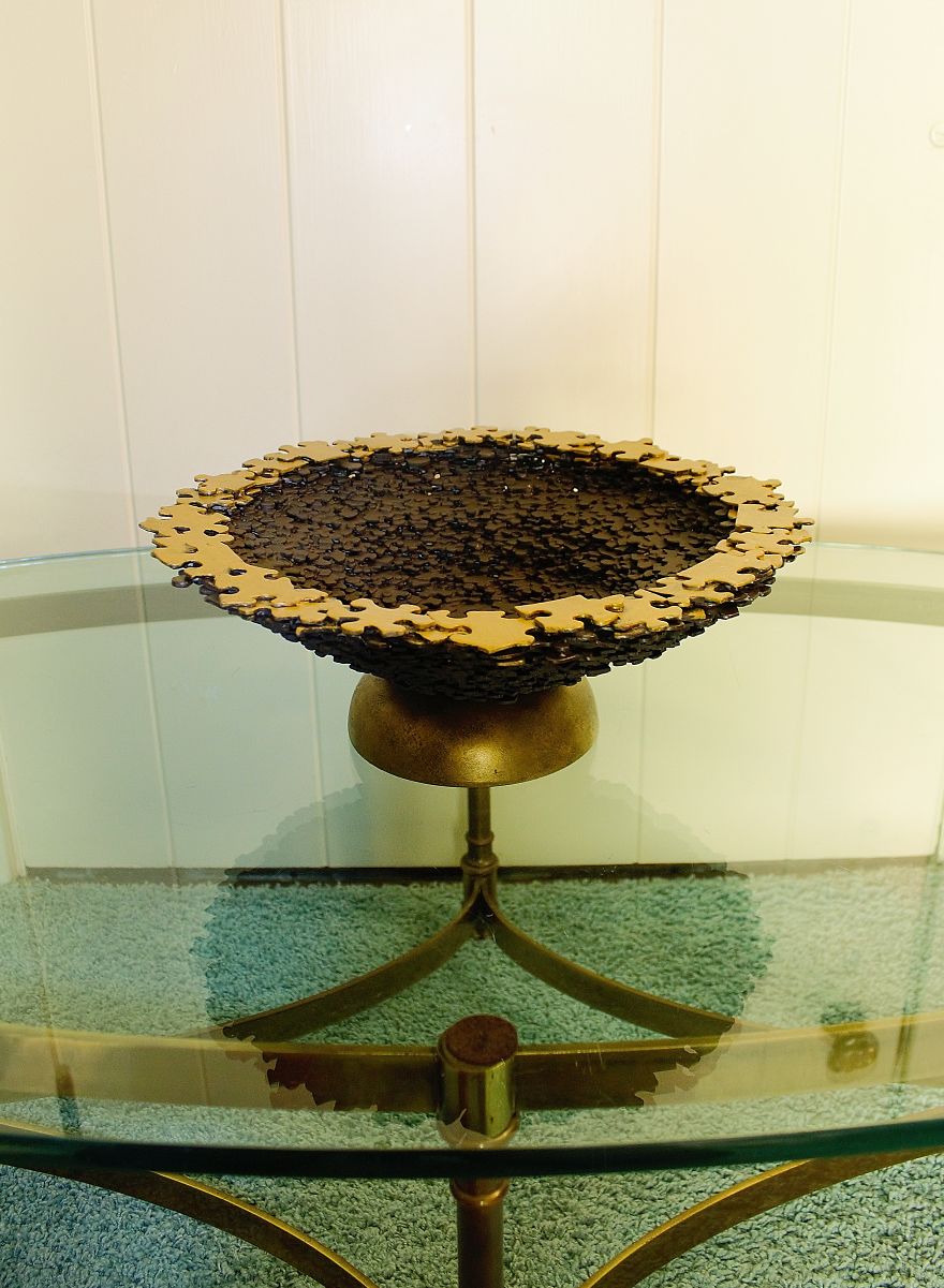 A Bowl Made From Puzzle Pieces Inspired By Charlie And The Chocolate Factory