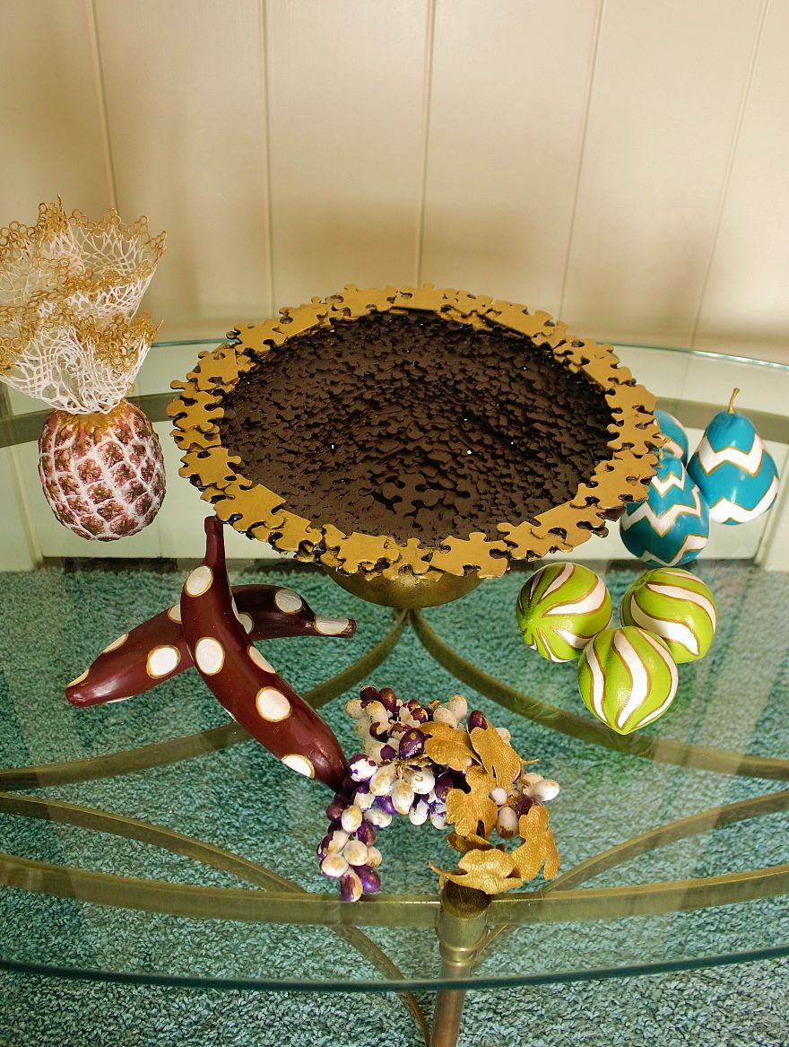 A Bowl Made From Puzzle Pieces Inspired By Charlie And The Chocolate Factory