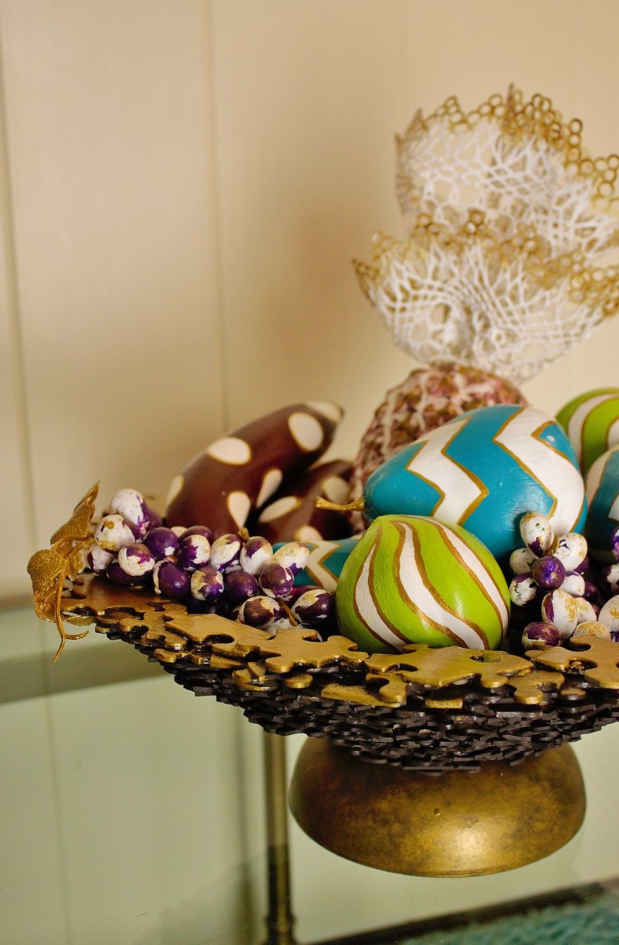 A Bowl Made From Puzzle Pieces Inspired By Charlie And The Chocolate Factory