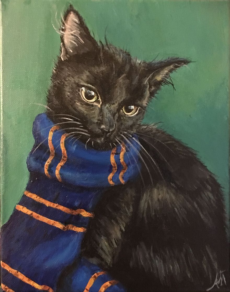 I Paint Harry Potter Themed Pet Portraits I Paint Harry Potter Themed Pet Portraits