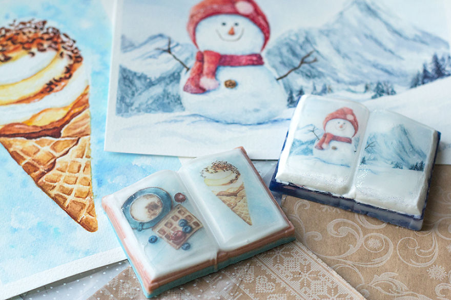 I've Combined My Two Hobbies - Watercolor Painting And Soap Making - Into One