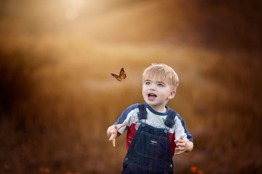 Photographer Uses Butterflies To Create A New Mini Photo Series Out Of Old "Unusable" Images