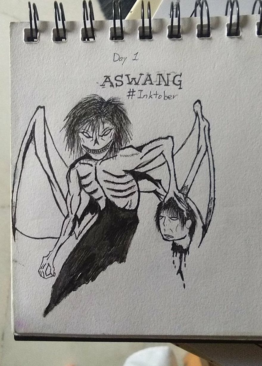 I Illustrated 31 Monsters From Many Cultures, Folklore And Myths In Inktober