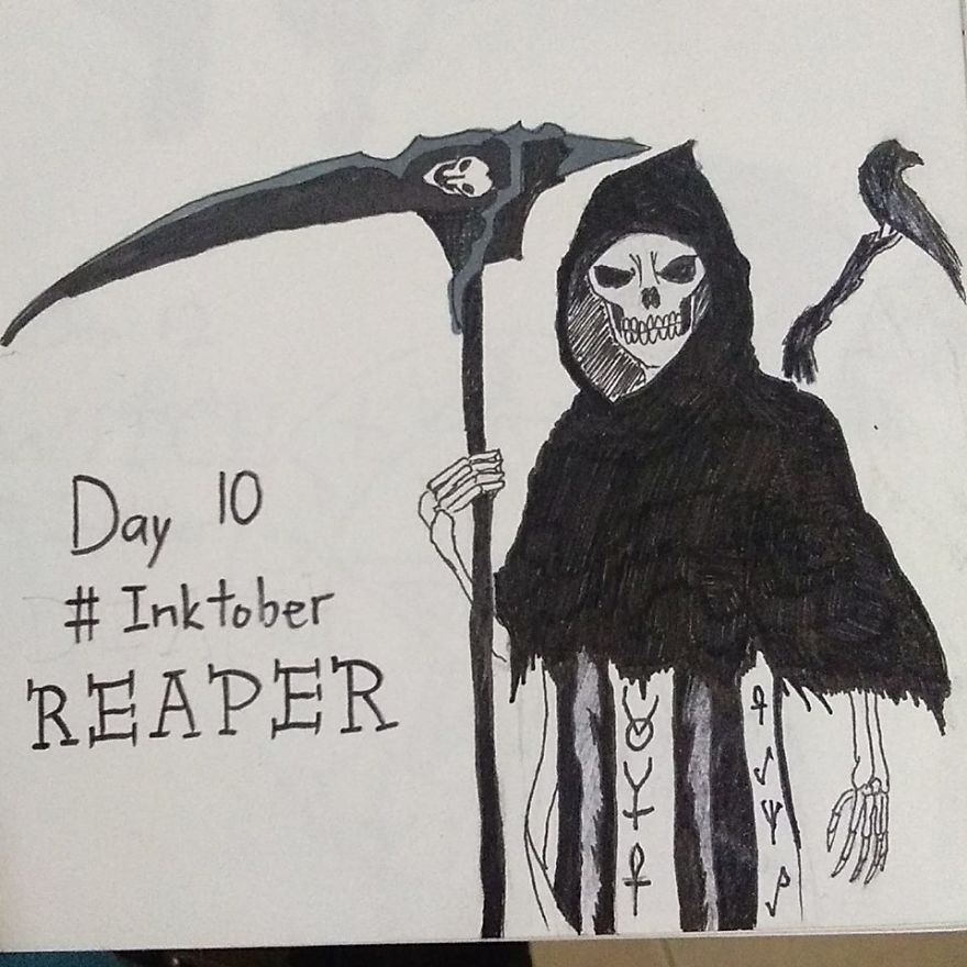 I Illustrated 31 Monsters From Many Cultures, Folklore And Myths In Inktober