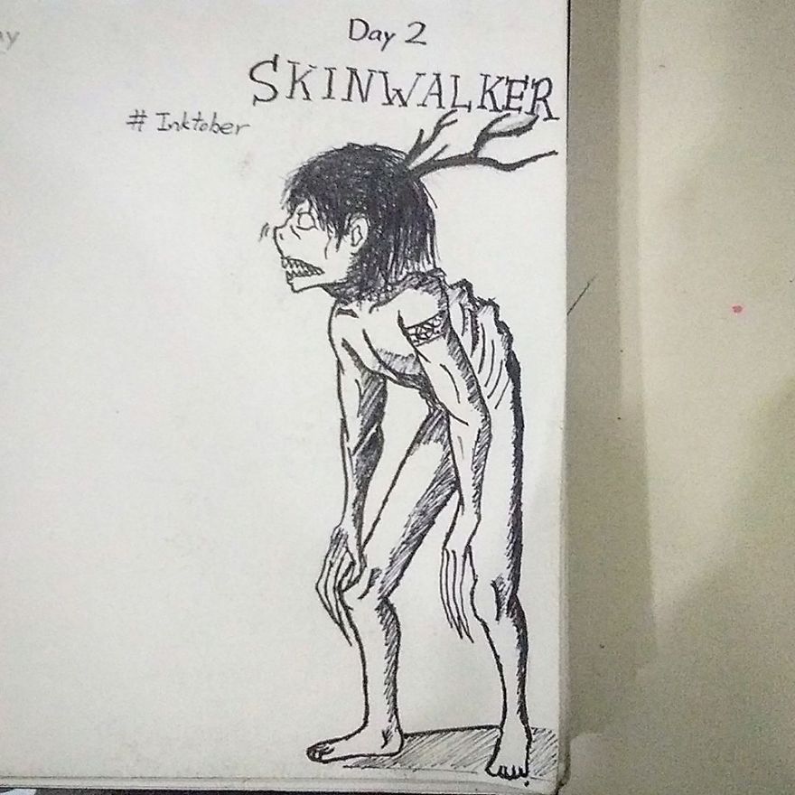 I Illustrated 31 Monsters From Many Cultures, Folklore And Myths In Inktober