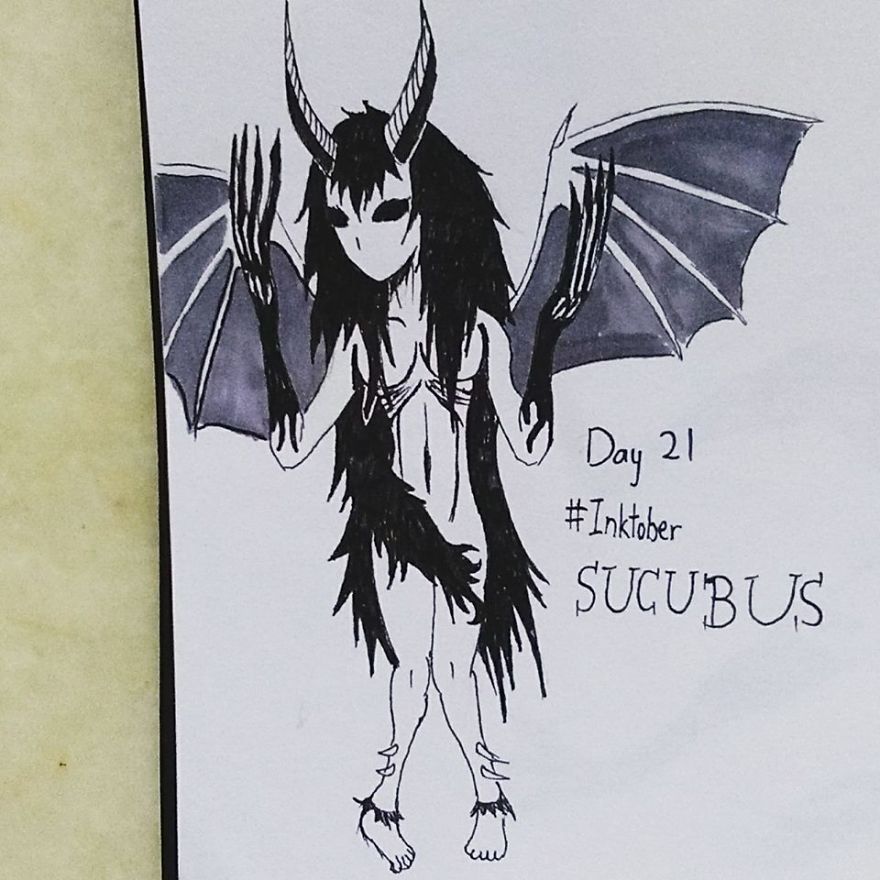 I Illustrated 31 Monsters From Many Cultures, Folklore And Myths In Inktober