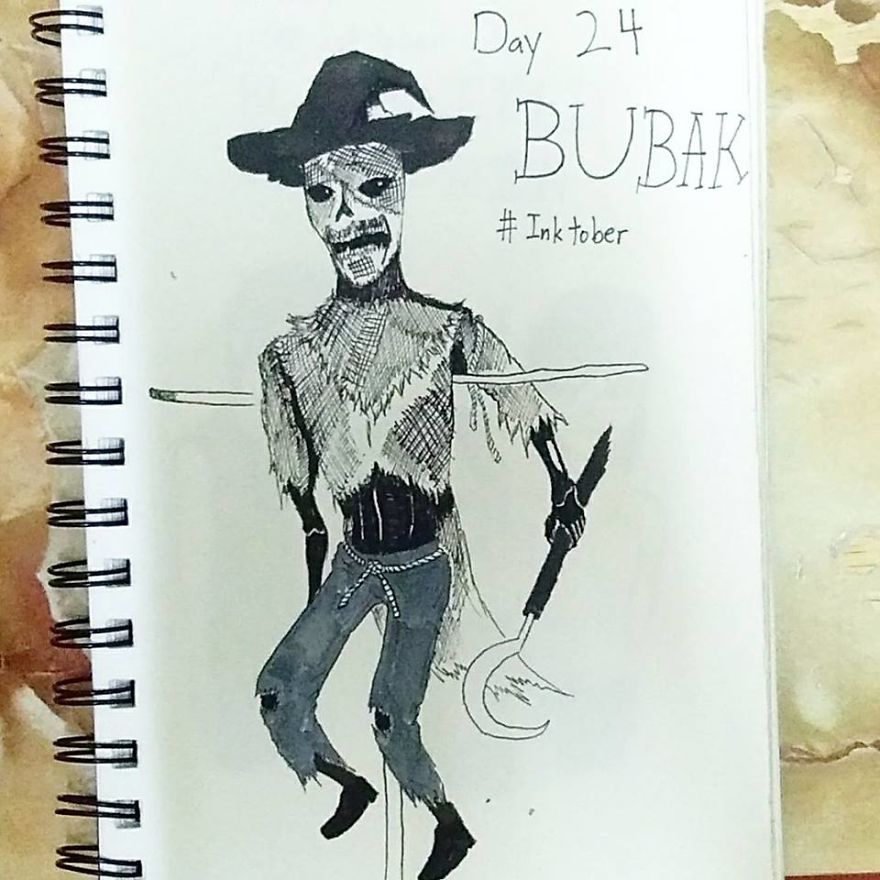 I Illustrated 31 Monsters From Many Cultures, Folklore And Myths In Inktober