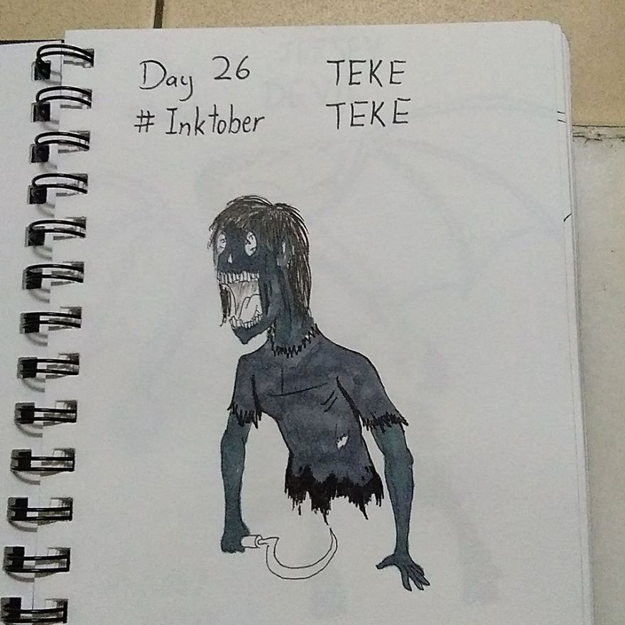 I Illustrated 31 Monsters From Many Cultures, Folklore And Myths In Inktober