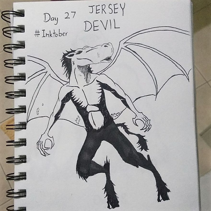 I Illustrated 31 Monsters From Many Cultures, Folklore And Myths In Inktober