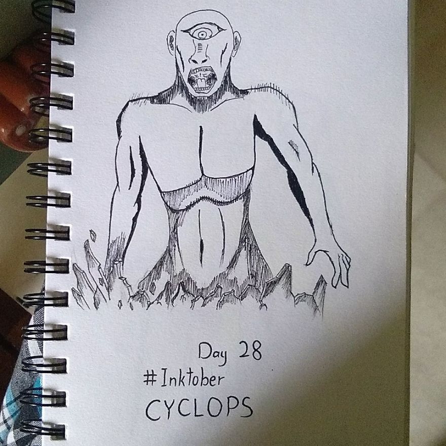 I Illustrated 31 Monsters From Many Cultures, Folklore And Myths In Inktober