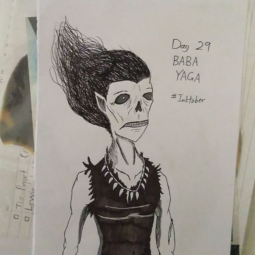 I Illustrated 31 Monsters From Many Cultures, Folklore And Myths In Inktober