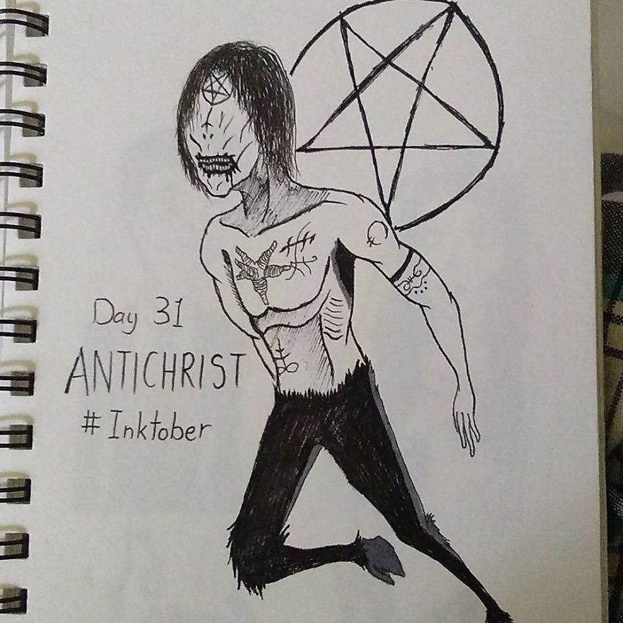 I Illustrated 31 Monsters From Many Cultures, Folklore And Myths In Inktober