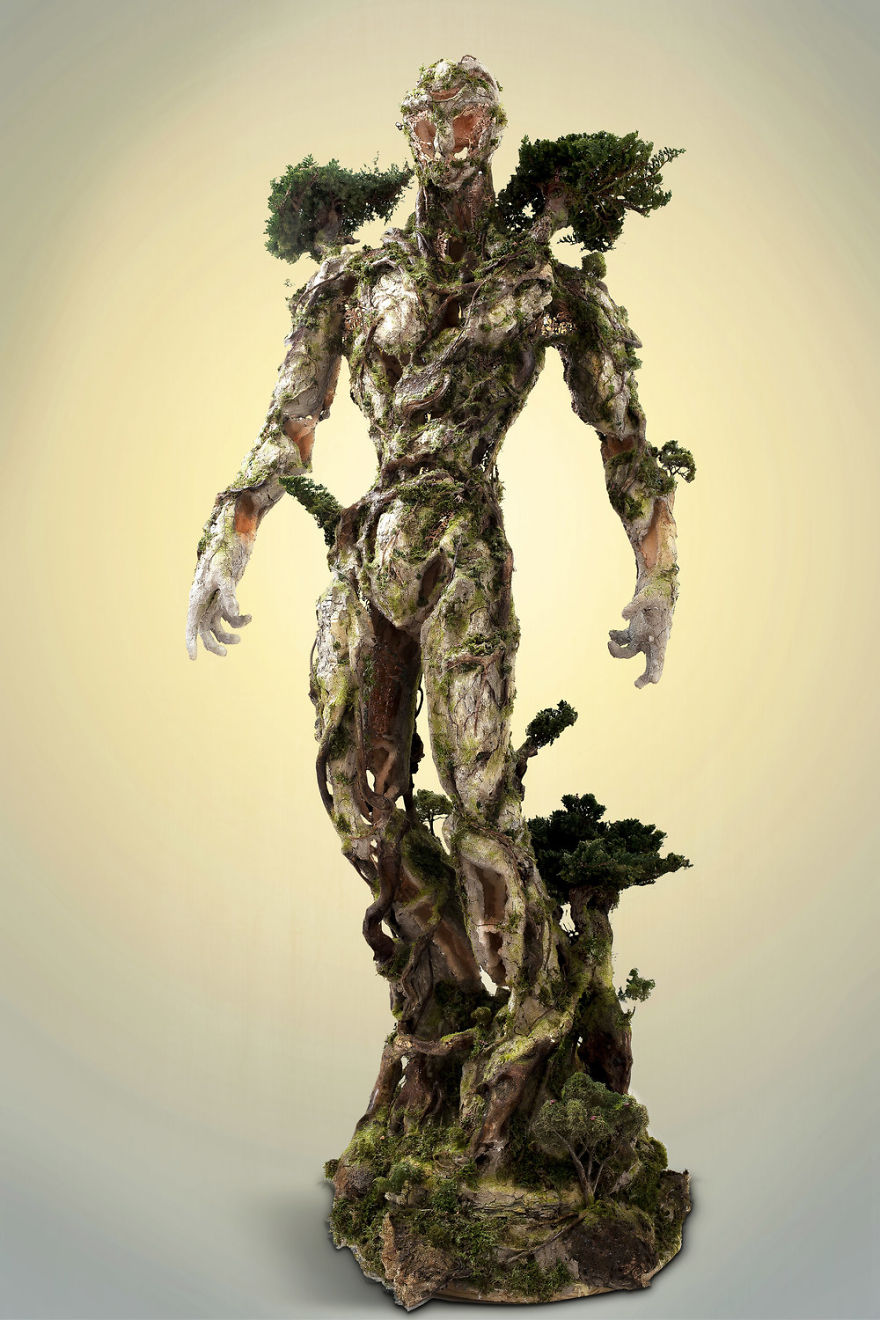 Artist Combines Nature And Technology In His Latest Sculpture Of Modern-Day Protector Artist Combines Nature And Technology In His Latest Sculpture Of Modern-Day Protector