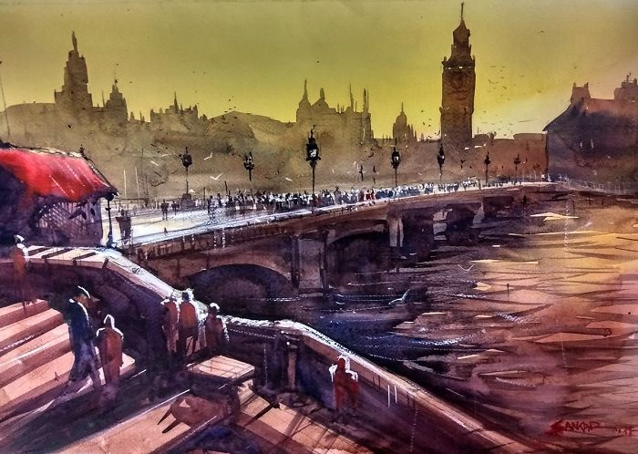Amazing Cityscape By A Passionate Watercolorist Sankar Thakur Amazing Cityscape By A Passionate Watercolorist Sankar Thakur