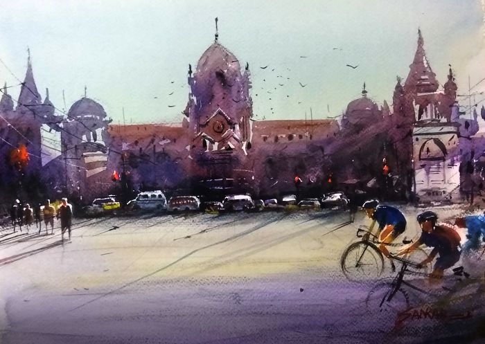 Amazing Cityscape By A Passionate Watercolorist Sankar Thakur Amazing Cityscape By A Passionate Watercolorist Sankar Thakur