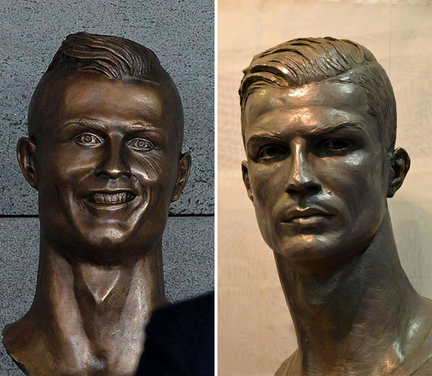 Christiano Ronaldo Can Breathe With Relief Cause He Finally Got A Bust That Looks Like Him Christiano Ronaldo Can Breathe With Relief Cause He Finally Got A Bust That Looks Like Him