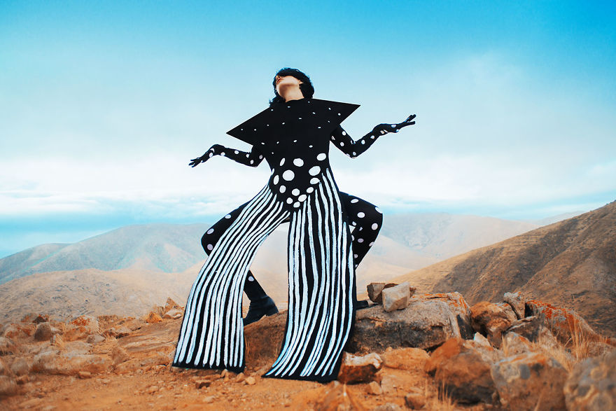 I Made Costumes And Flew To An Island To Make Surreal Space Selfportraits