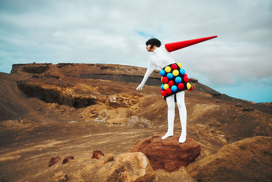 I Made Costumes And Flew To An Island To Make Surreal Space Selfportraits