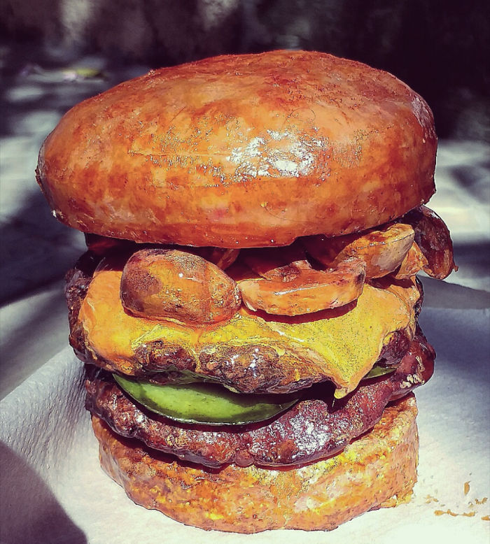Mushroom Cheeseburger Soap Art
