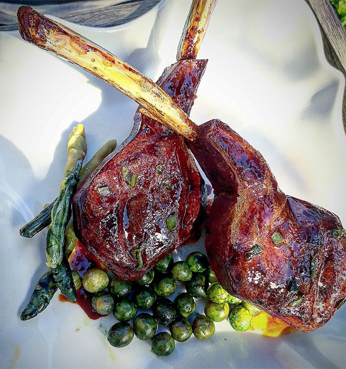 Lamb Chop Soap Art With Soap Peas And Soap Asparagus