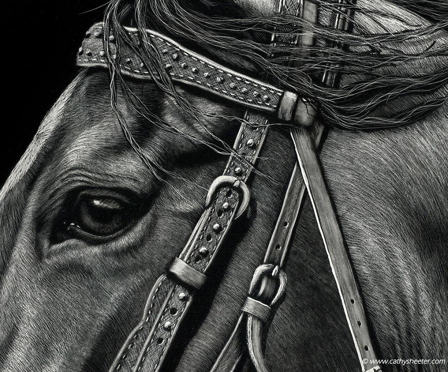 I Create Hyper-Realistic Scratch Drawings On An Ink Coated Board I Create Hyper-Realistic Scratch Drawings On An Ink Coated Board