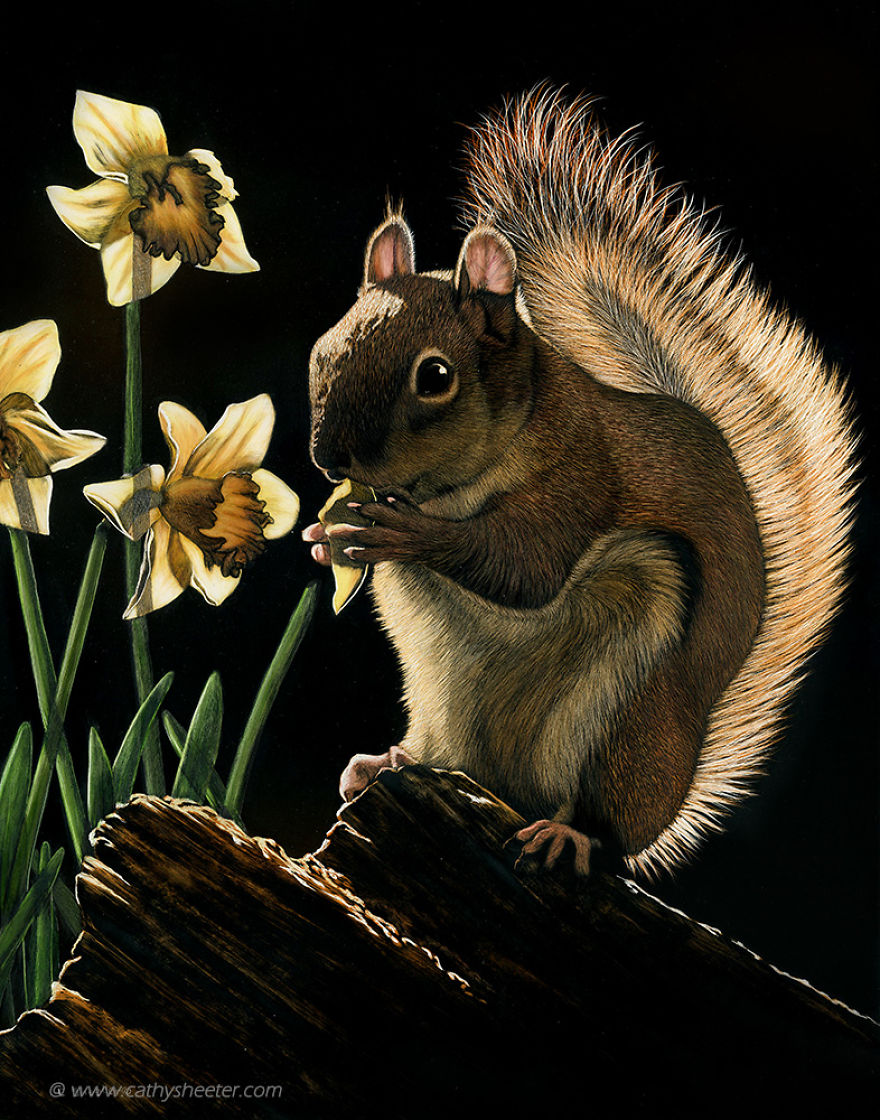 I Create Hyper-Realistic Scratch Drawings On An Ink Coated Board I Create Hyper-Realistic Scratch Drawings On An Ink Coated Board