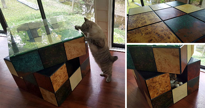 Rubik's Cube Cat Bed