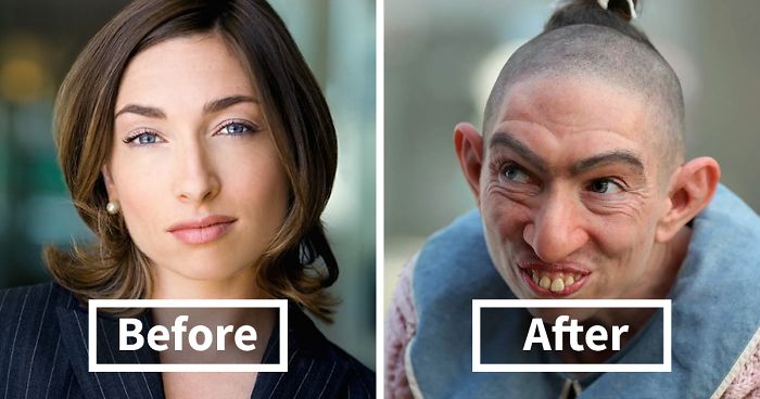 40 Incredible Pics Of Actors Before And After Applying Movie Makeup
