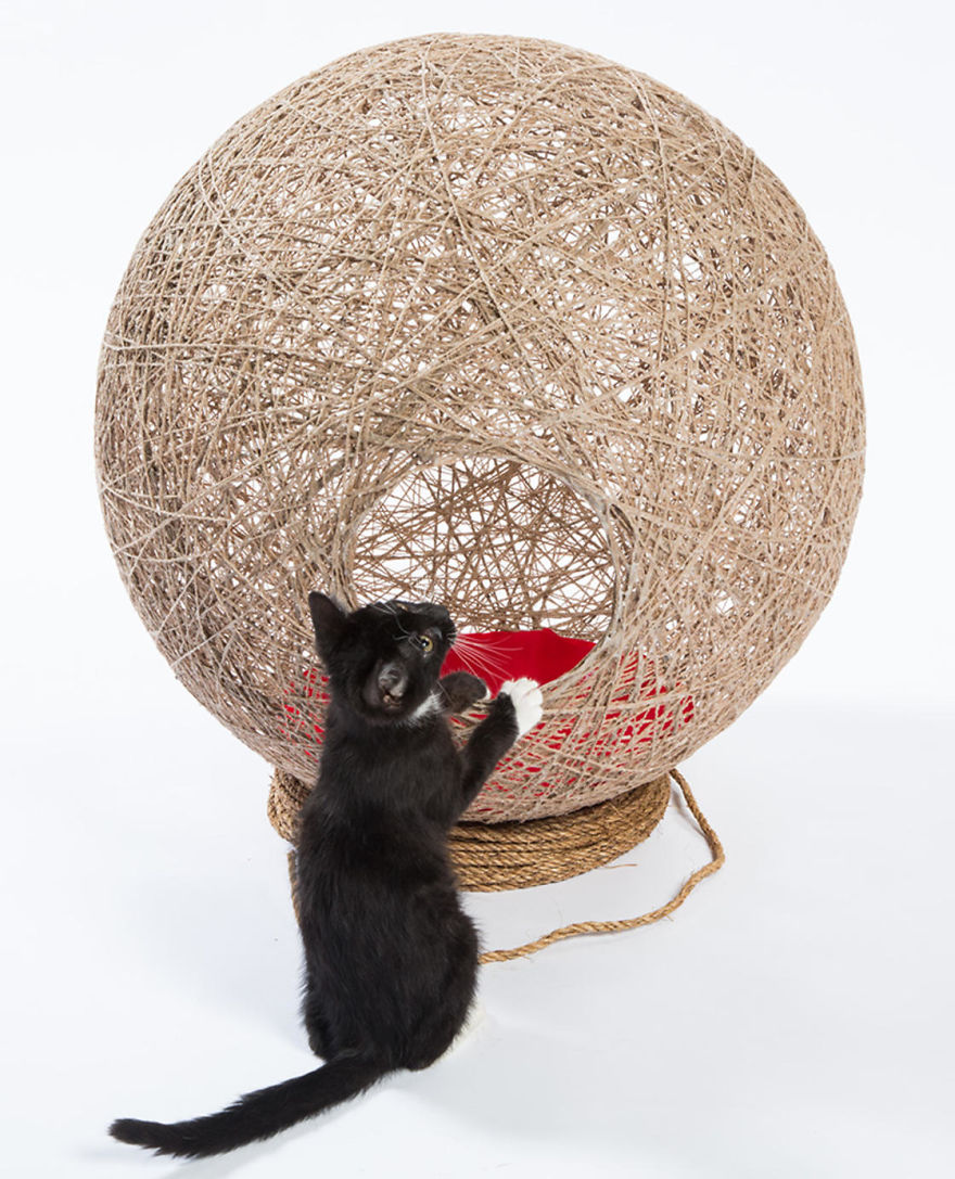 Abramson Teiger Architects’ “Ball Of Twine,” A Rigid Sphere Constructed With The String Material