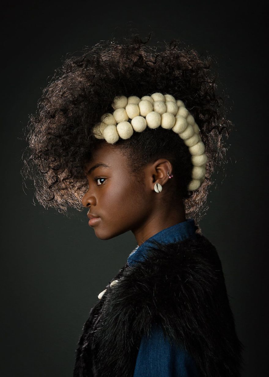 Baroque-Inspired Portraits Of Black Girls Highlight Their Amazing Natural Hair So Other Girls Would Stop Hiding It