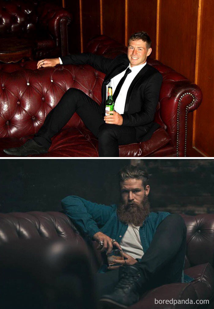 The Difference A Year Can Make. Beard Is Here To Stay