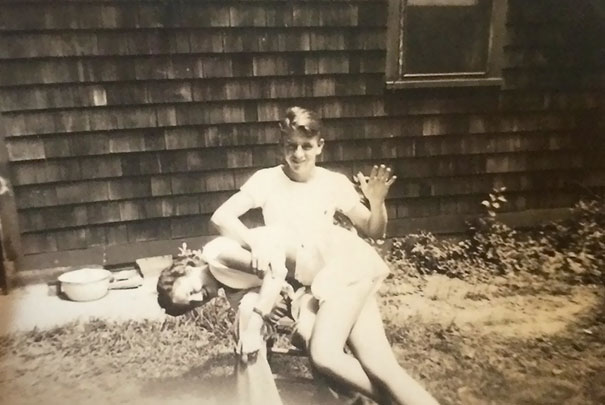My Grandmother Passed Away This Week And We Were Going Through Old Photos After The Funeral And Found This Little Gem Of Her And My Grandpa