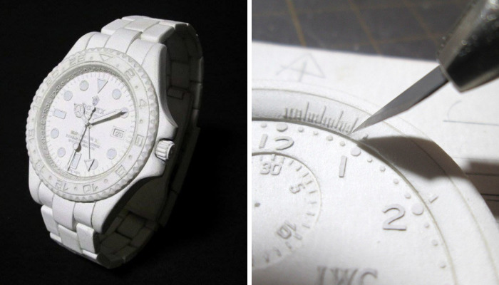 Japanese Artist Makes Incredibly Detailed Paper Watches That Look Like They Were 3d Printed