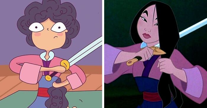 Illustrator Shows What Would Happen If Disney Princesses Had Curly Hair, And The Consequences Are Hilarious