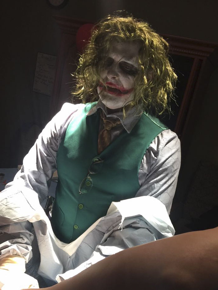 This Doctor Delivered A Baby On Halloween Dressed Up As The Joker