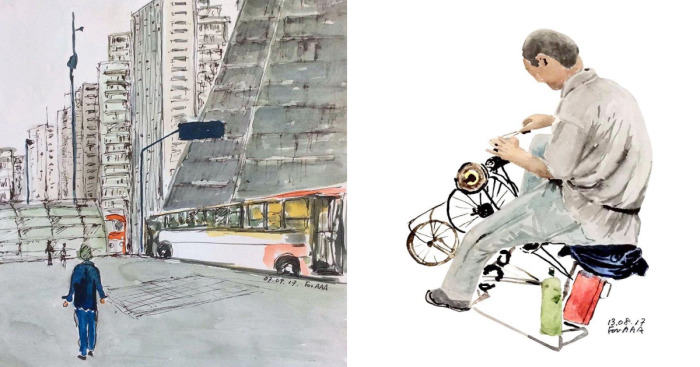 Korean Grandpa Succeeds In Drawing For His Grandchildren