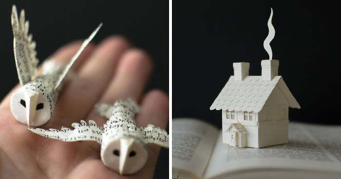 I Make Paper Miniatures By Upcycling Old Books