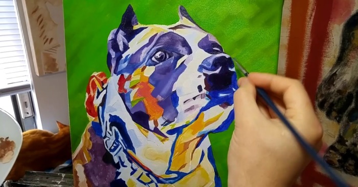 Commissioned Pet Portrait Time Lapses By Artist Cameron Dixon