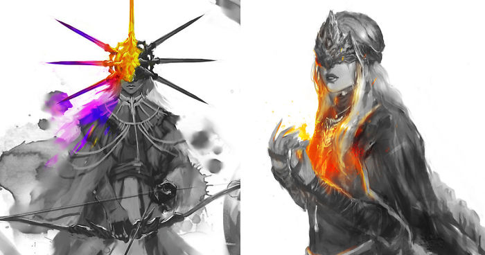 Soulstober: 30 Characters From The Darksouls Series That I Drew For Inktober