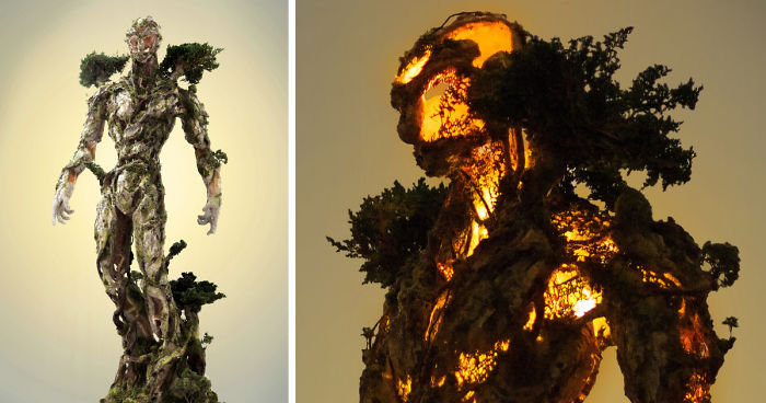 Artist Combines Nature And Technology In His Latest Sculpture Of Modern-Day Protector