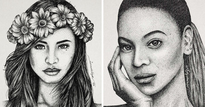 My Portraits Are Created From Thousands Of Dots