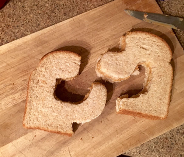 My Wife Wanted Her Sandwich Cut In Half. She Was Non-Specific As To How