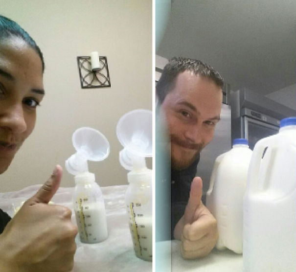 Sent A Picture Of What I Pumped To My Husband, This Was His Reply