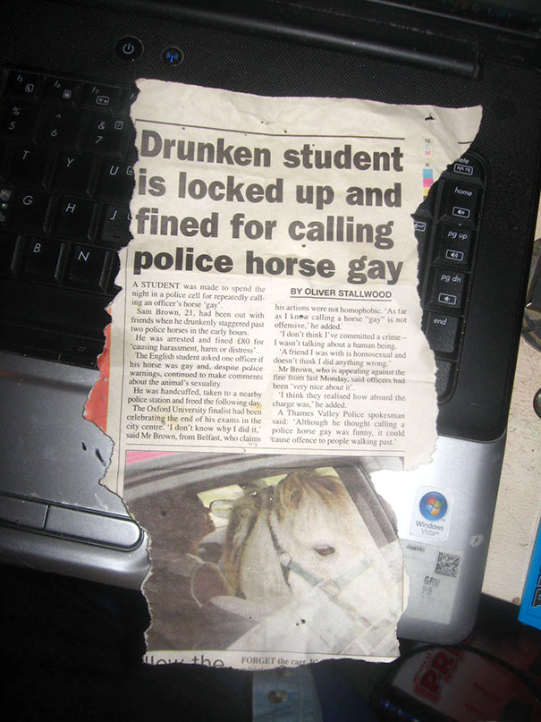 Found This Amazing Headline I Cut From A Newspaper A Few Years Back