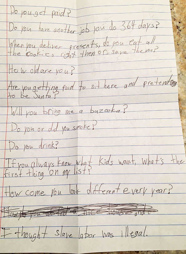 Mall Santa, Meet Skeptical 8yo