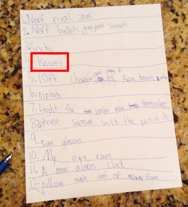 My Nephew's Christmas List