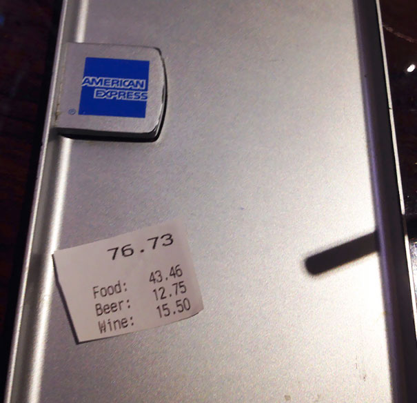 My Dad Asked The Waitress For "One Very Small Check."